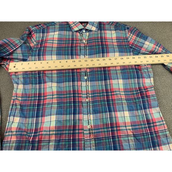 Polo Ralph Lauren Men Large Red Multi Color Plaid Cotton Flannel - Picture 6 of 9